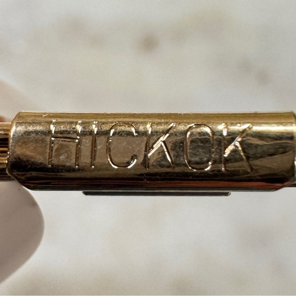 Lot Of 2 Vintage Gold-Tone Tie Clips – Hickok and Mid-Century Design - Picture 7 of 7